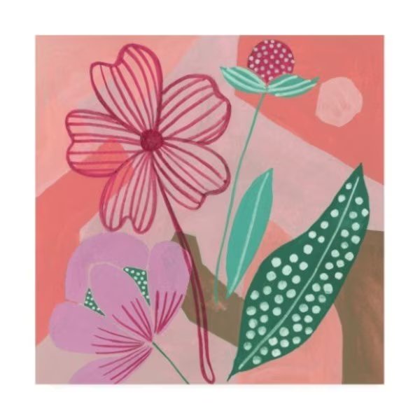 Melissa Wang 'Dancing Bouquet Ii' Canvas Art, 35x35, Trademark Fine Art, Mfr#: WAG13393-C3535GG